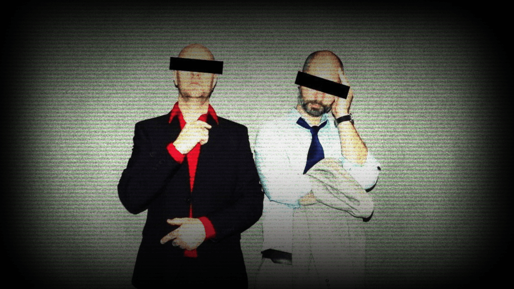 P.G. Branton (L) and Stewart King (R) โ architects of Garrow Hillโs low-lit sonic grind.